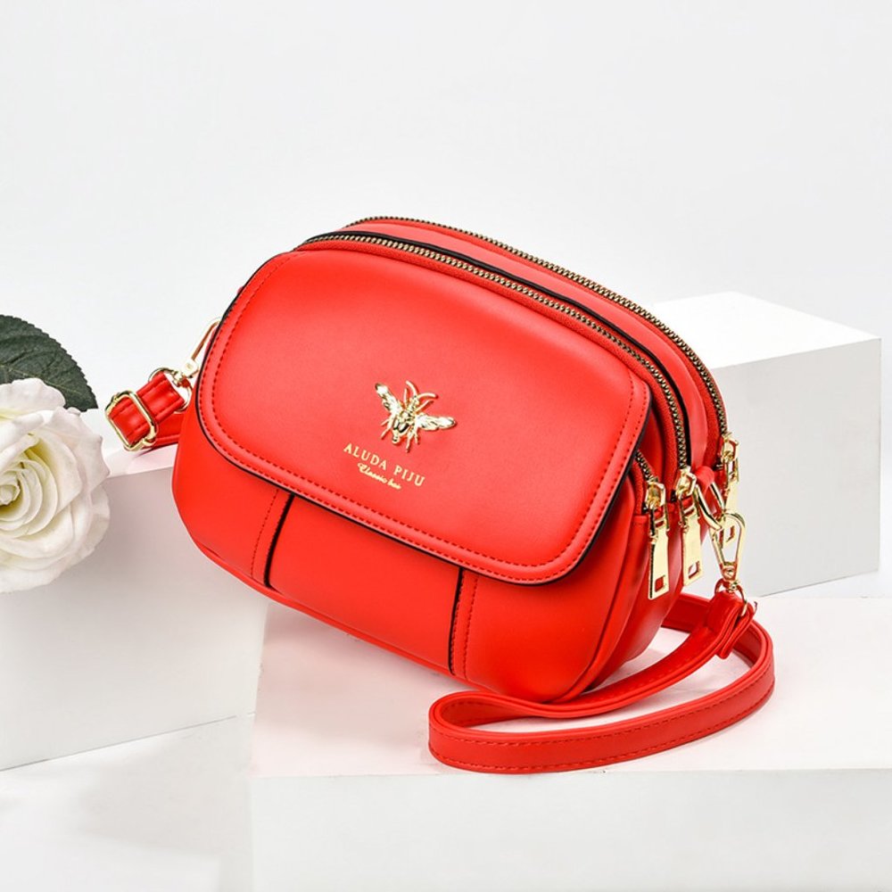 Bee Emblem Shoulder Bag